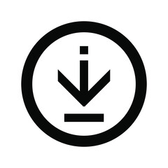 Fototapete - Download icon vector illustration isolated