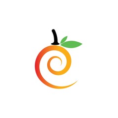 fresh orange icon vector illustration design template