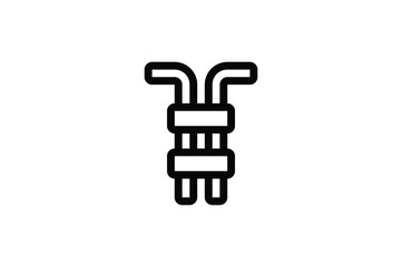 Sticker - Tattoo Outline Icon - Key