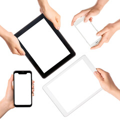 Mobile phone on white background