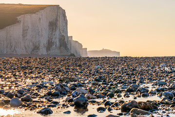 Wall Mural - Seven Sisters white cliffs in East Sussex. England