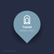 tunnel map spotlight location vector Icon.
