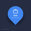 work map spotlight location vector Icon.