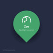 zoo map spotlight location vector Icon.