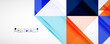 © antishock - Geometric abstract background. Techno color triangle shapes. Vector illustration for covers, banners, flyers and posters and other designs