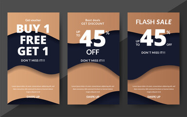 Wall Mural - Flash sale discount banner template promotion, end of season special offer banner, template design for media promotions and social media promo, vector illustration.