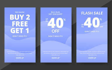 Wall Mural - Flash sale discount banner template promotion, end of season special offer banner, template design for media promotions and social media promo, vector illustration.