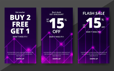 Wall Mural - Flash sale discount banner template promotion, end of season special offer banner, template design for media promotions and social media promo, vector illustration.