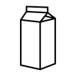 Large milk carton box line art vector icon for food apps and websites