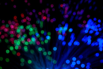 Fibre optic broadband technology concept blurred bokeh background