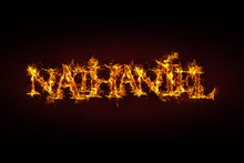 Nathaniel Name Made Of Fire And Flames