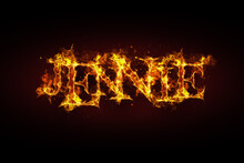 Jennie Name Made Of Fire And Flames