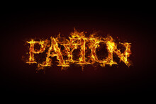Payton Name Made Of Fire And Flames