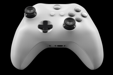 Realistic video game controller isolated on black with clipping path.