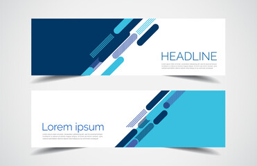 set of modern design - vector web banners design background or header templates, horizontal advertis