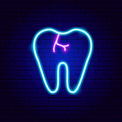 Sticker - Caries Tooth Neon Sign