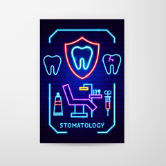 Sticker - Stomatology Neon Flyer