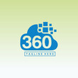 © rochy - 360 degree digital cloud icon, 360 vector logo design template idea and inspiration.