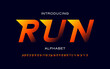 © Andrian - Speed alphabet fonts. Typography for a sports team, poster, banner, etc. Vector element or template A to Z