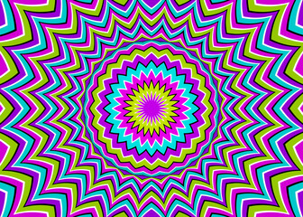 Wall Mural - abstract geometrical background with the growing sphere. optical expansion illusion.