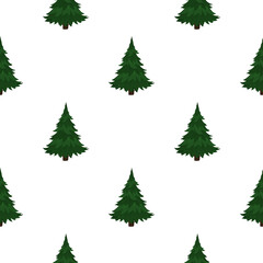 Sample pattern with a green tree. Suitable for wrapping paper, prints and books. Vector.