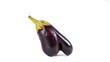 
Eggplants in naughty shapes, on a white background. Nature sometimes does really fun things