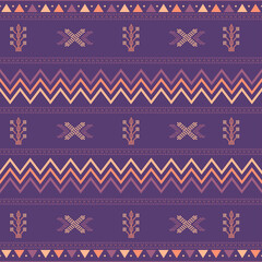 Wall Mural - Geometric shape seamless pattern suitable for print textile, fabric sarong, sari, bandhani, paper, doodle and home decoration. best quality of culture or ethnic retro style.