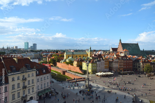 Warsaw old town turist attraction from above © zetat