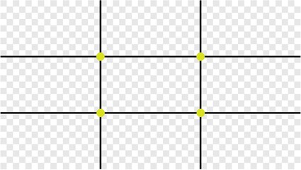 composition proportions guidelines set, attention spot of rule of thirds template in 16 by 9 ratio m