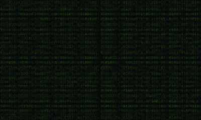 Motion blur binary code over dark background.