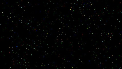 Canvas Print - abstract multicolored particles in random motion. starry sky. the beauty. holiday. christmas. new ye