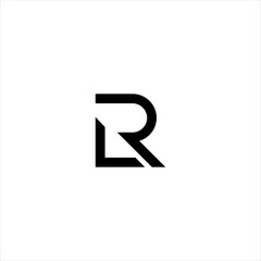 Aufkleber - RL LR Letter Logo design with Geometric and Modern Vector