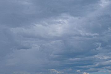 Pre-storm Cumulus clouds.  Evening sky before the rain.