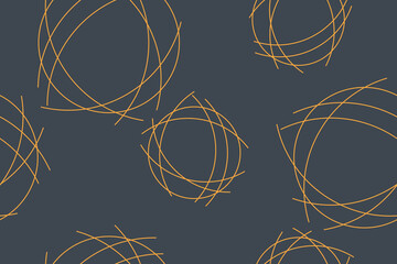 Wall Mural - seamless abstract background pattern made with messy lines forming circular shapes. simple, modern v