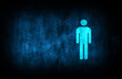 Man icon abstract blue background illustration digital texture design concept
