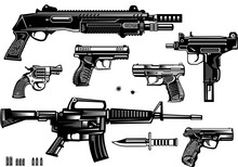 Guns: Pistol And Revolver