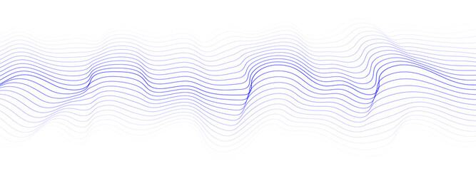 Poster - Abstract dynamic wave of lines. Perspective grid. Big data. Network. Digital background. Vector