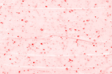 strawberry frozen yogurt background close up