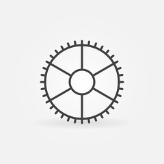 Poster - outline gear or cog vector concept icon or symbol