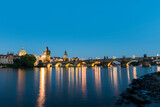 Fototapeta Big Ben - Charles Bridge and Vltava River at Prague.