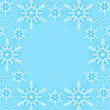 © supakritleela - Merry Christmas, snowflakes pattern background, snow falling banner with copy space, paper art style