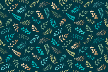 Wall Mural - Bright leaf seamless pattern