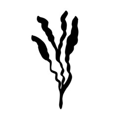 algae sea coral vector sign silhouette