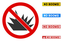 No Bang Sign With Captions In Rectangular Frames. Illustration Style Is A Flat Iconic Symbol Inside Red Crossed Circle On A White Background. Simple No Bang Vector Sign, Designed For Rules,