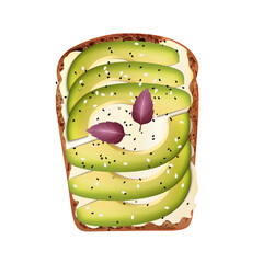 Poster - Avocado Butter Bread Composition