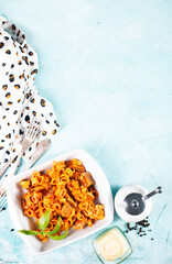 Poster - pasta in tomato sauce