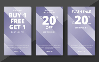 Wall Mural - Flash sale discount banner template promotion, end of season special offer banner, template design for media promotions and social media promo, vector illustration.