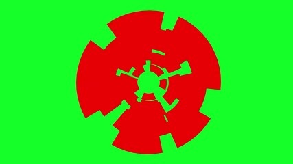 Poster - High tech style circular footage on chroma key.
