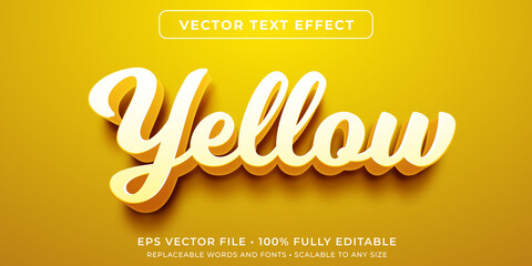 Wall Mural - editable text effect in yellow script style