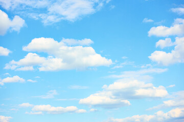 Wall Mural - light blue sky with white clouds in fine weather